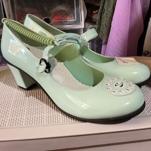 Hot Chocolate Design Chocolaticas Mint green Call Me mid heels sz11 HCD sz41